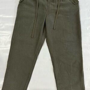 H&M Green Chinos Cotton Blend Straight Leg
